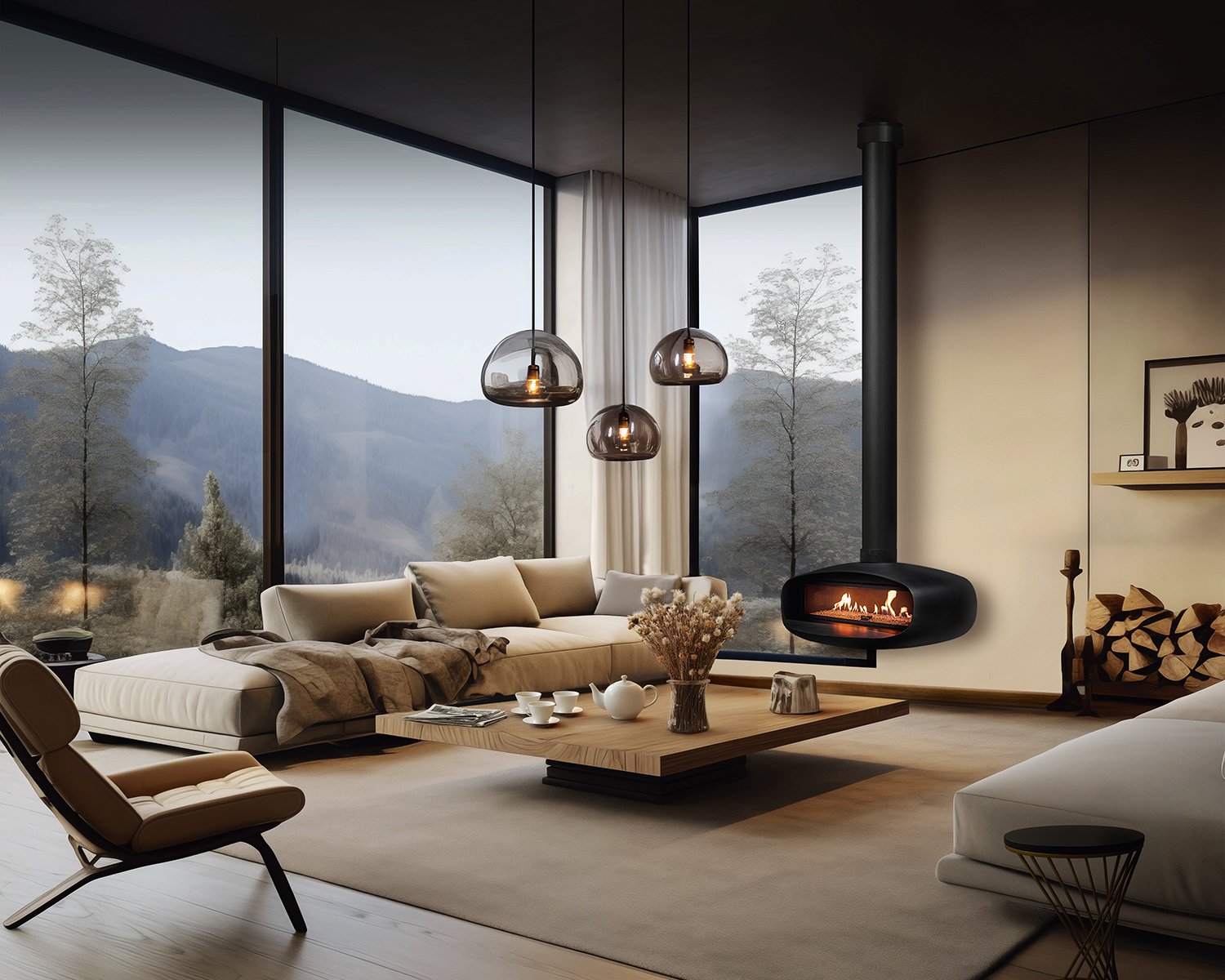Oval fireplace Ortal