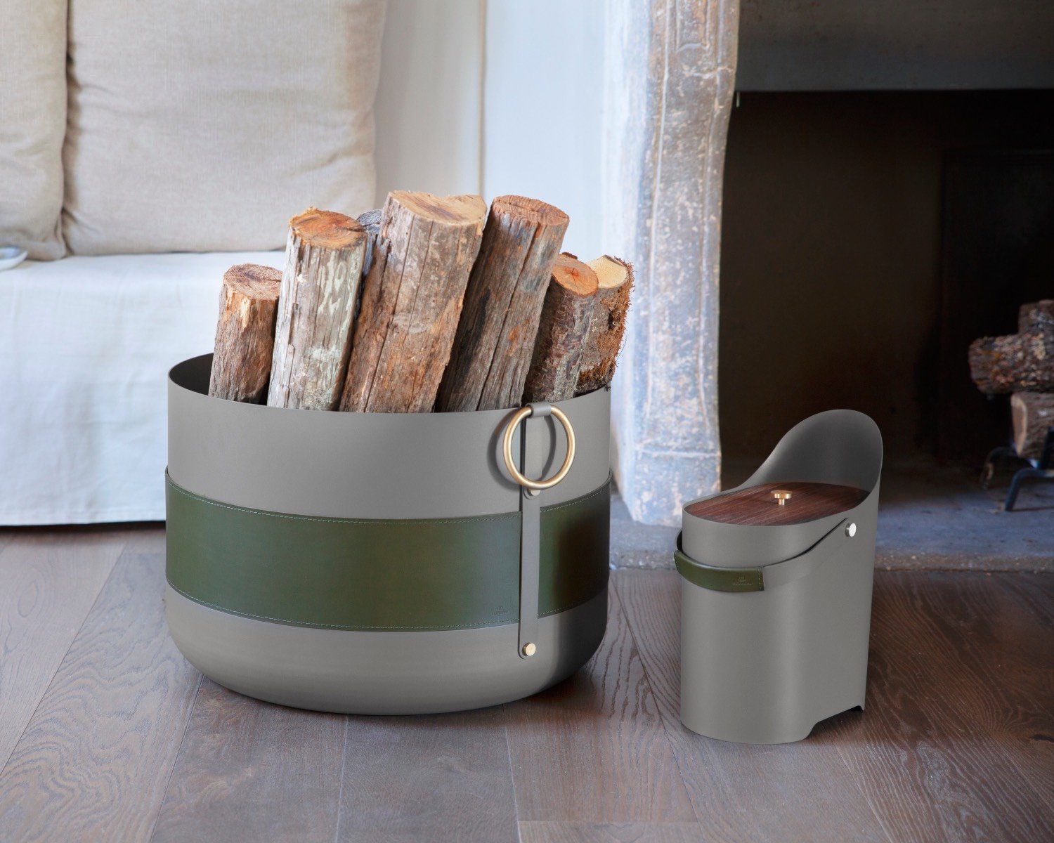 Emma Basket XL and Tilda Ash Bucket Eldvarm