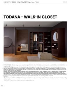 Todana walk-in closet tearsheet from Ligne Roset