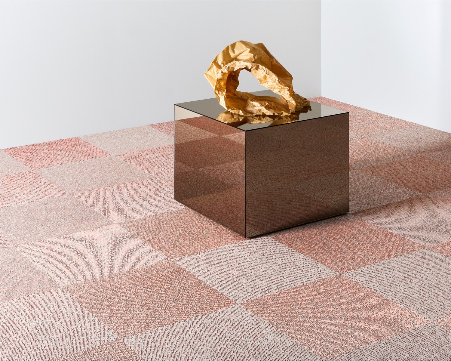 Riff Carpet Tile Bolon in Naturelle Red