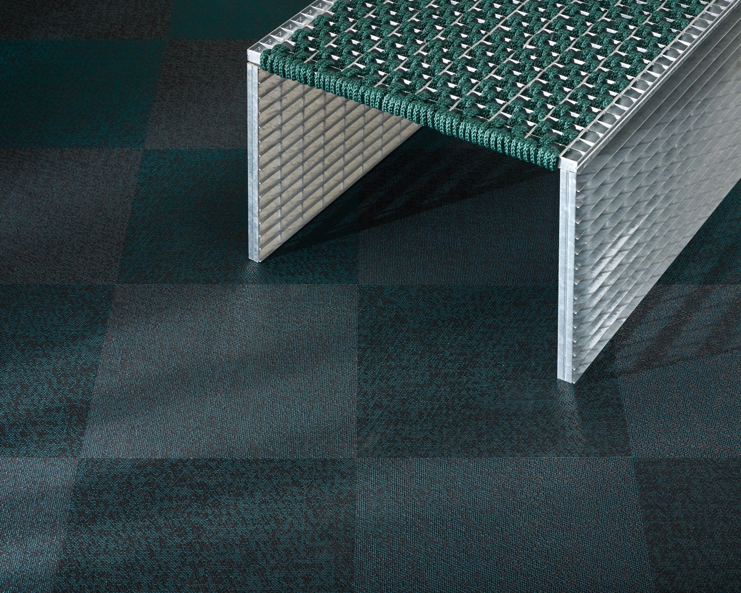 Riff Carpet Tile Bolon in Blackish Teal