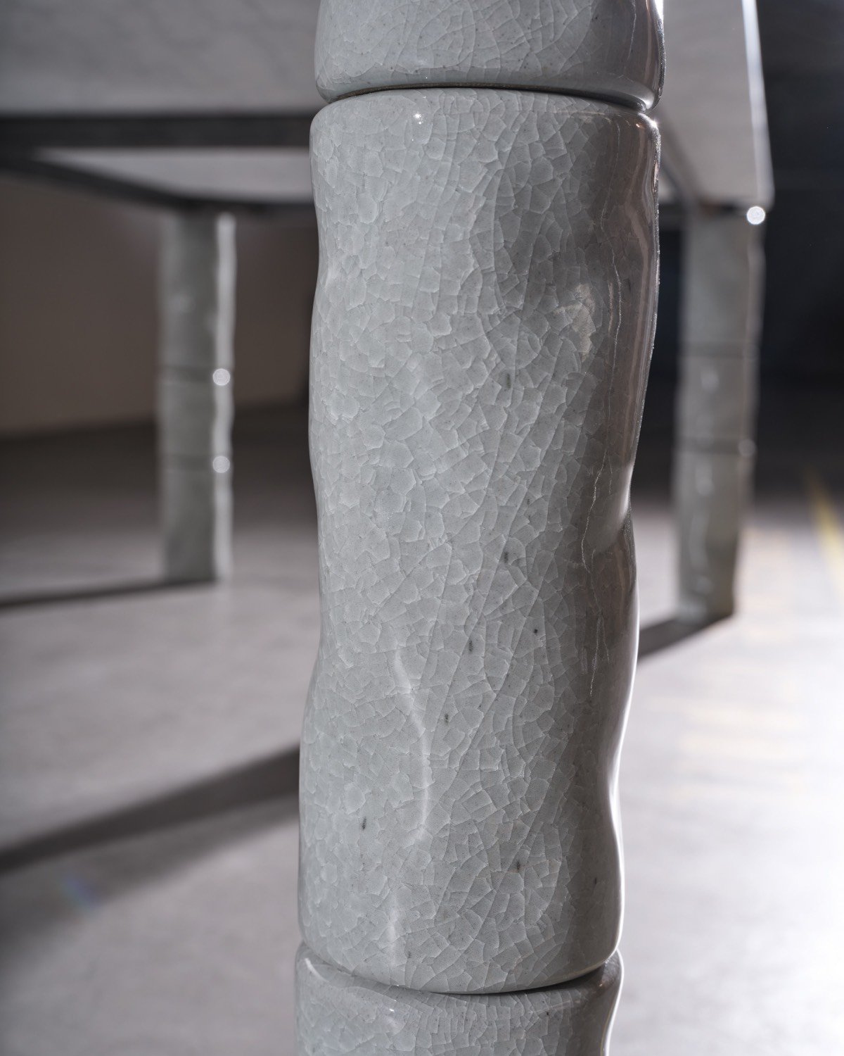 Close up of table leg