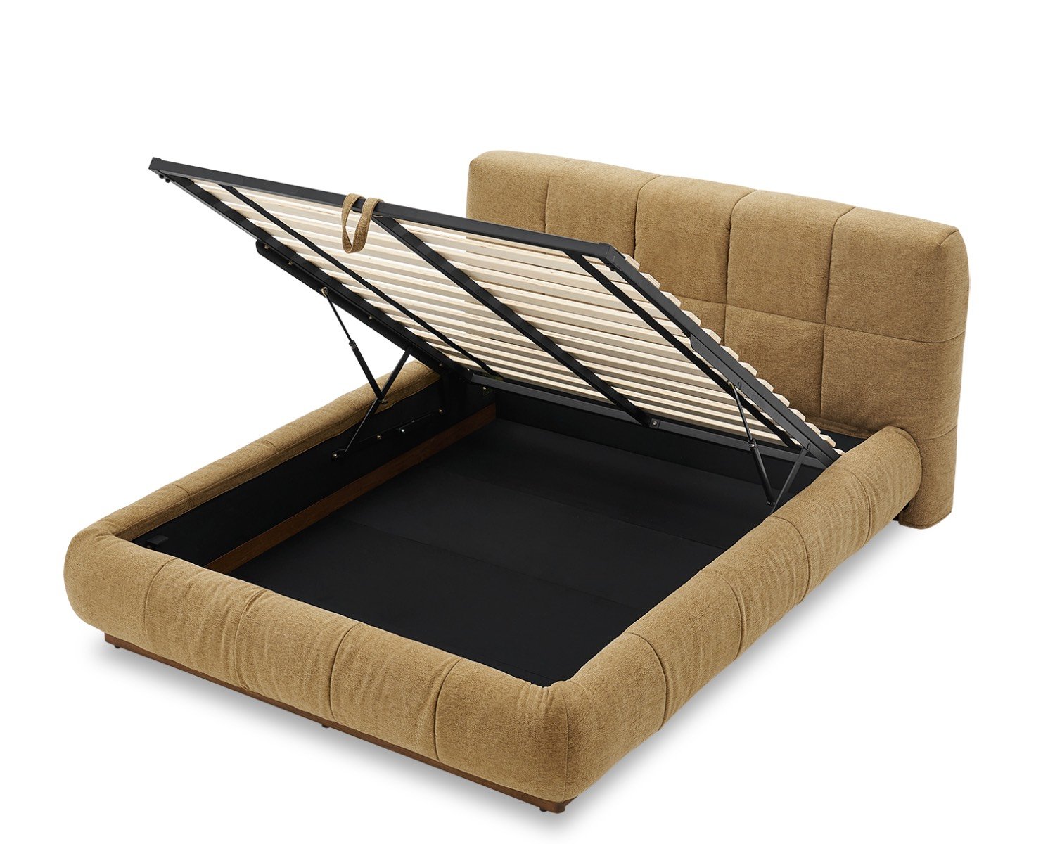 Esmee storage bed in Mustard Brown Castlery