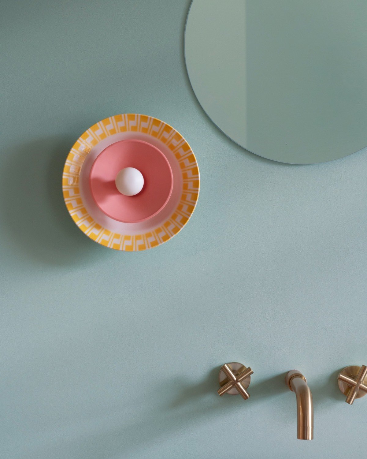 Vintage Ceramic wall light Pastello bathroom lighting Curiousa