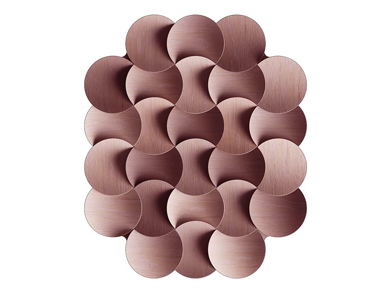 Ellipse Crest in Rosewood Dream, from the Timber Tones collection from Moooi Carpets