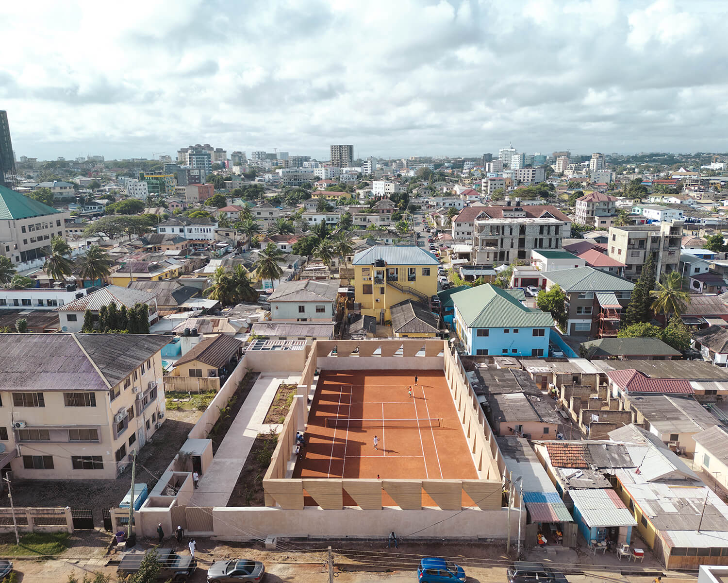 Backyard Community Club tennis court in Accra, Ghana