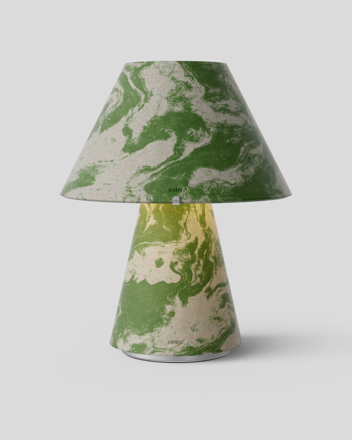 Upglas lamp Astep in green on light grey