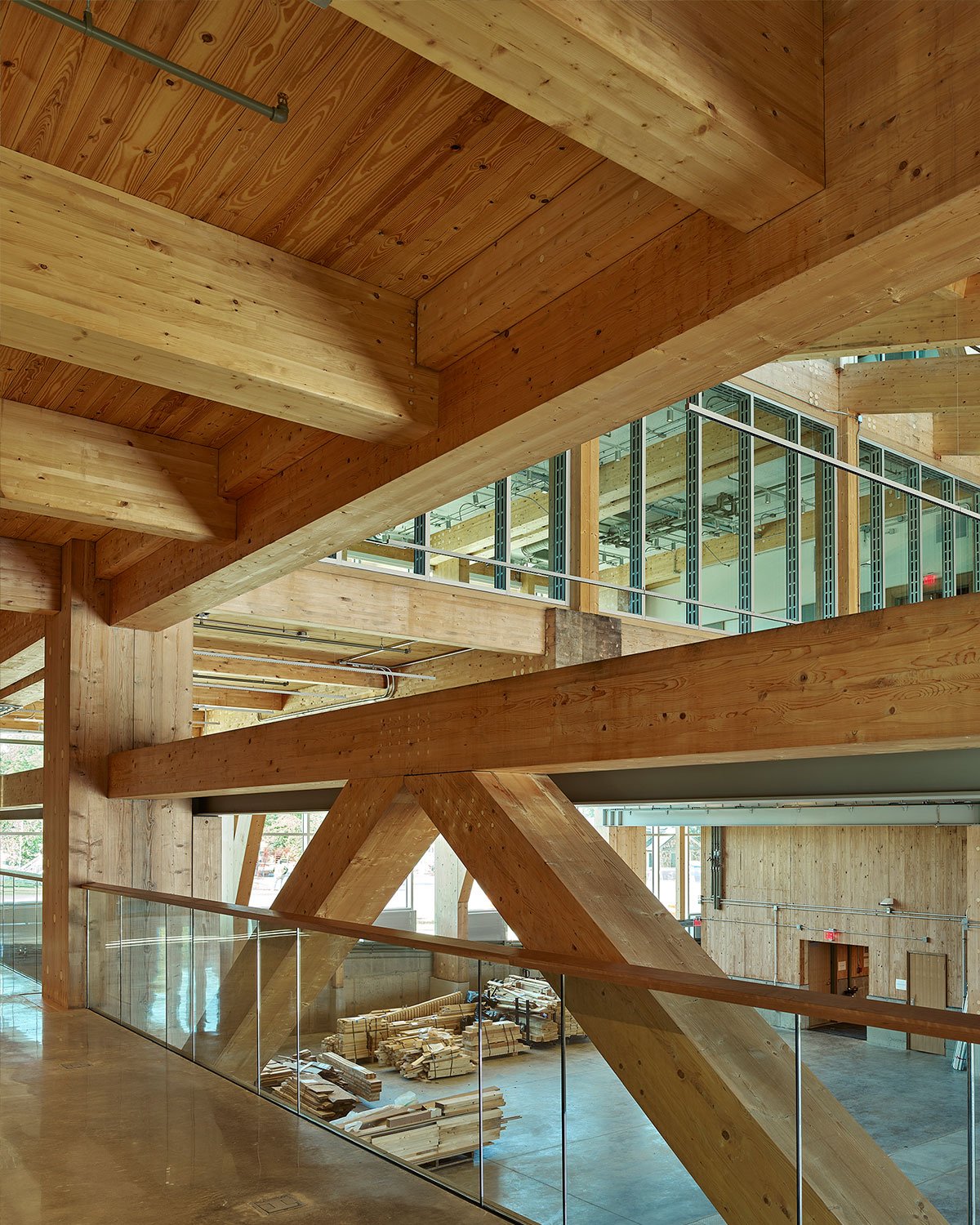 Mass-timber interior of the Anthony Timberlands Centre, one of the best buildings of 2025.
