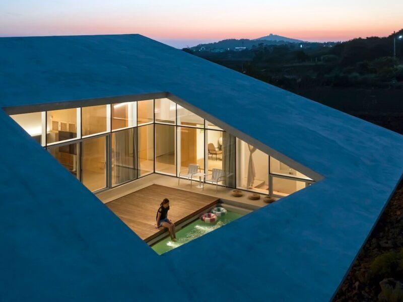 Byoung Cho sloped roof house in Jeju