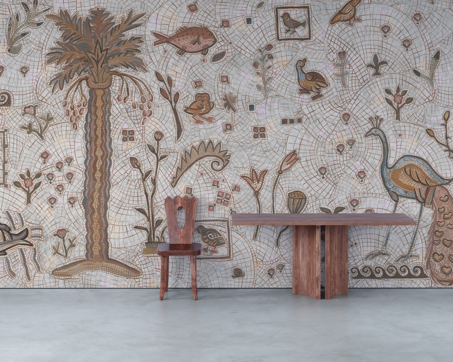 Mosaic Wallpaper in Fresco Calico