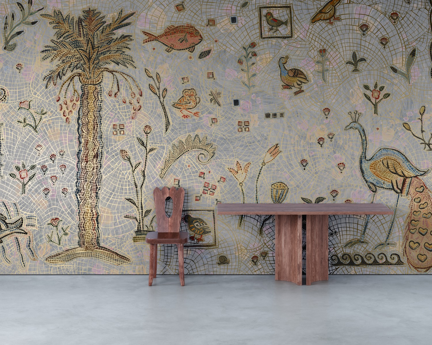 Mosaic Wallpaper in Gild Calico