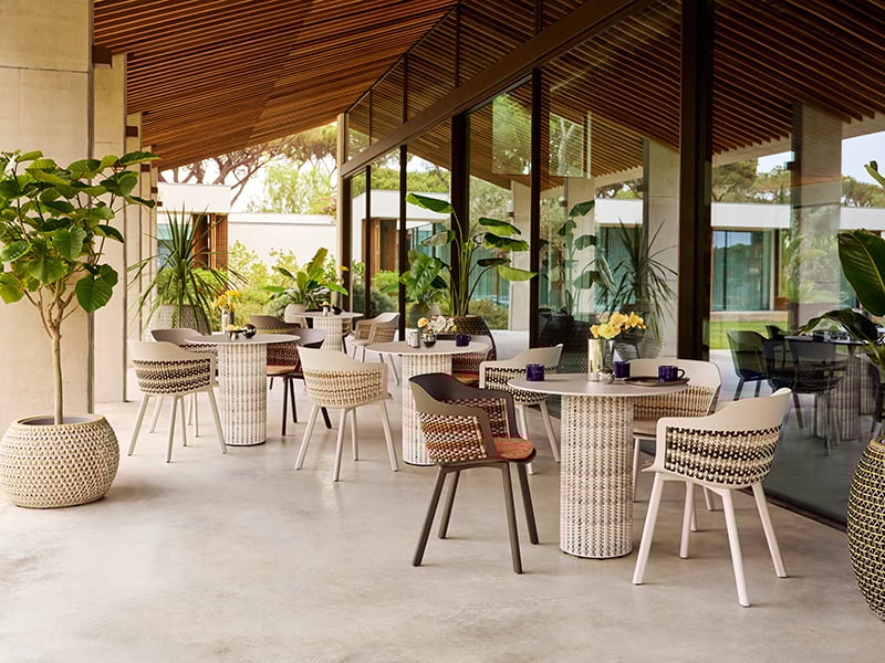 Mymi seating and tables by Dedon