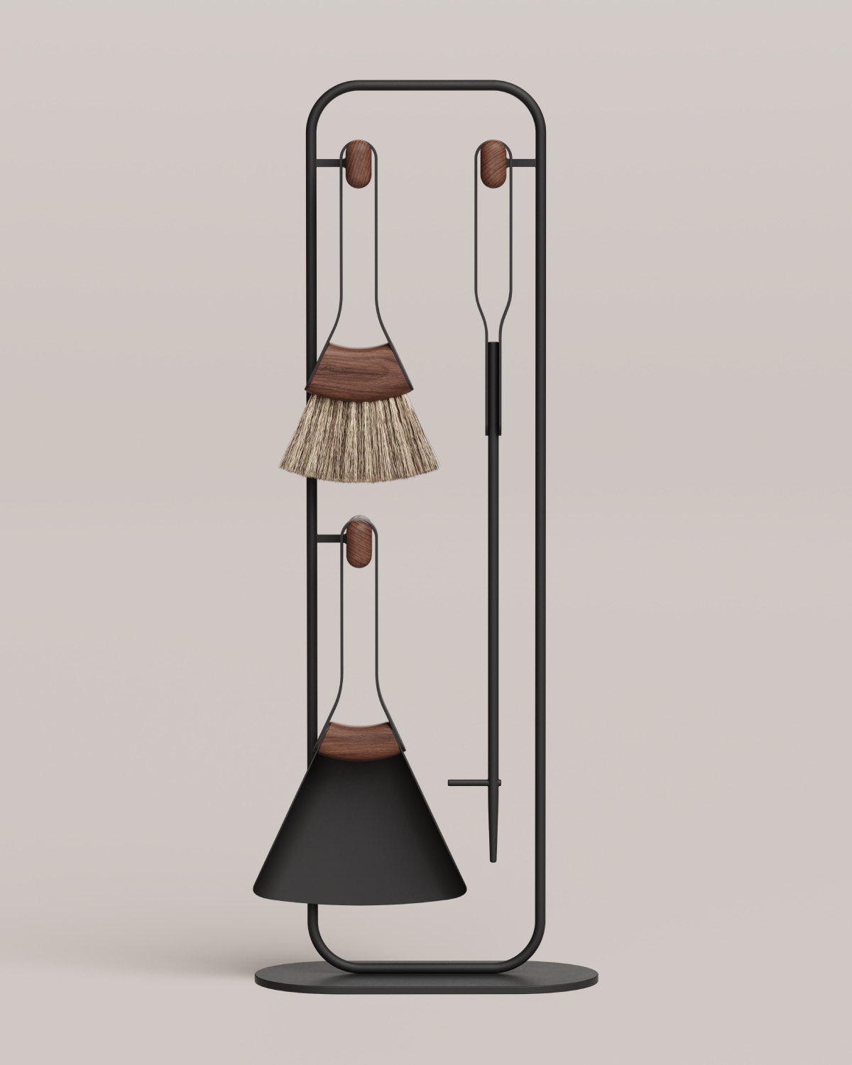 Fumi Companion Set from the Fumi Fireplace Collection from Eldvarm