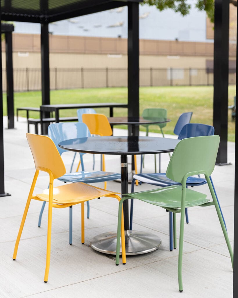 Battery Café Table by Maglin Site Furniture