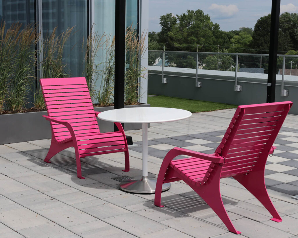 Battery Café Table by Maglin Site Furniture