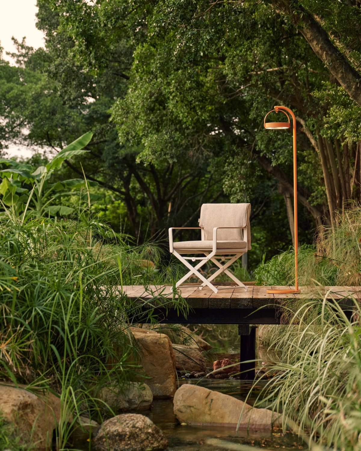 The Chic Lounge Chair from KunDesign can be folded down for easy storage