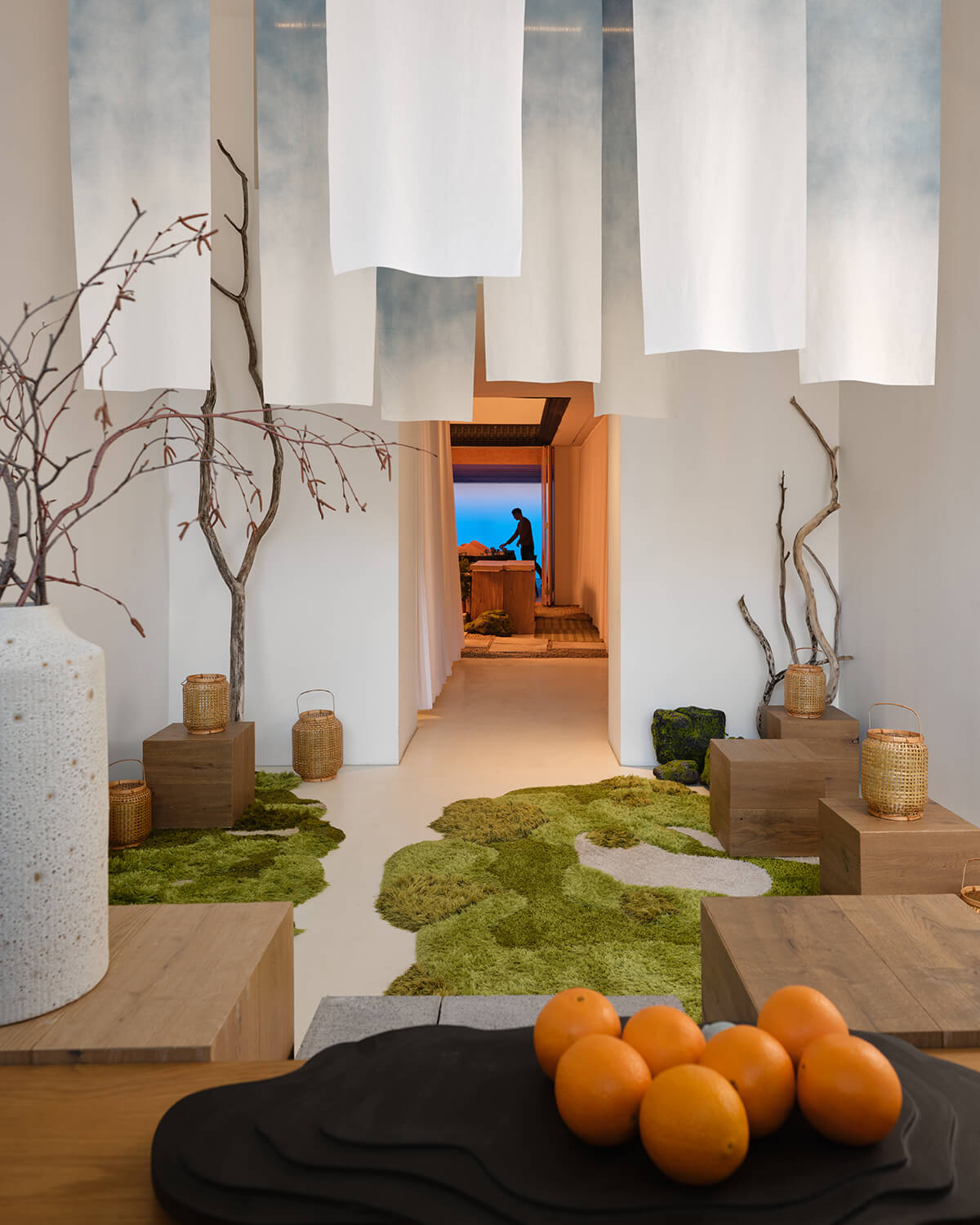 The entrance to Light Gathering in the Yuàn, a pop-up dining environment built inside Mason Studio’s cultural hub.