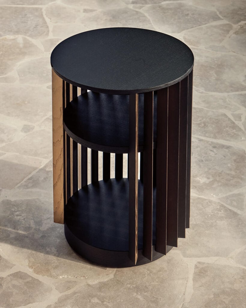 Round side table