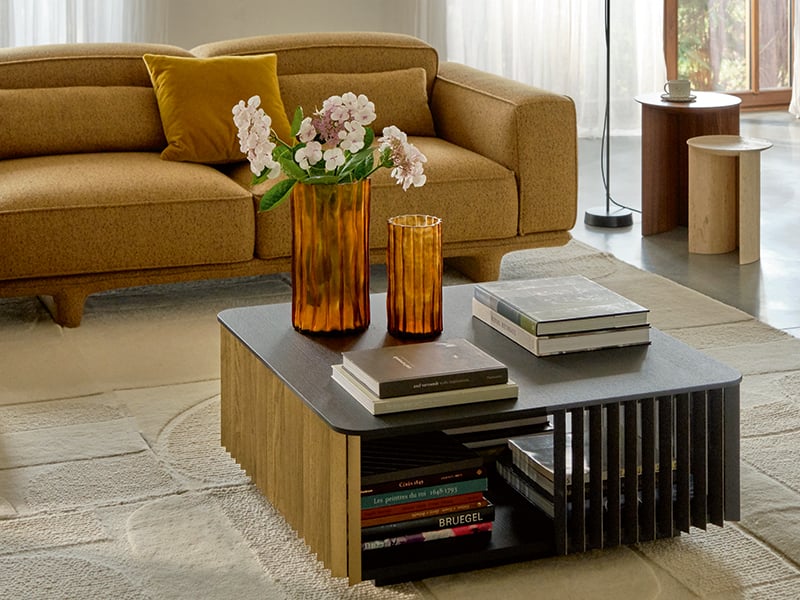 Slatted coffee table